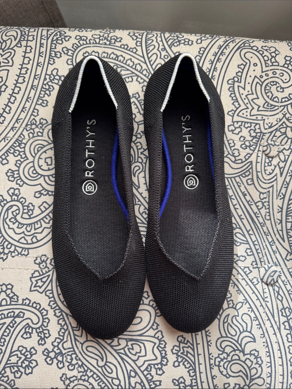Rothy's Black Knit Slip-On Ballet Flats
